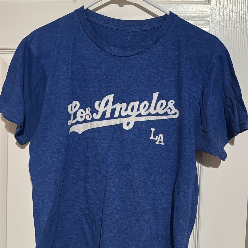 Los Angeles Blue Graphic Tee with White Script